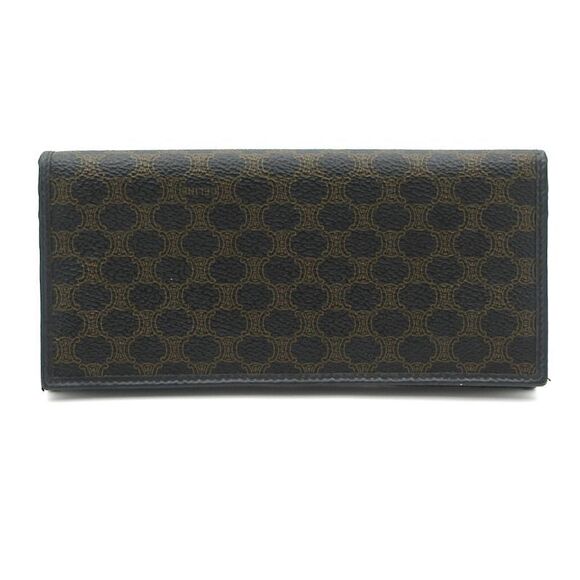 Celine Long Wallet - Black And Dark Brown - Picture 1 of 7